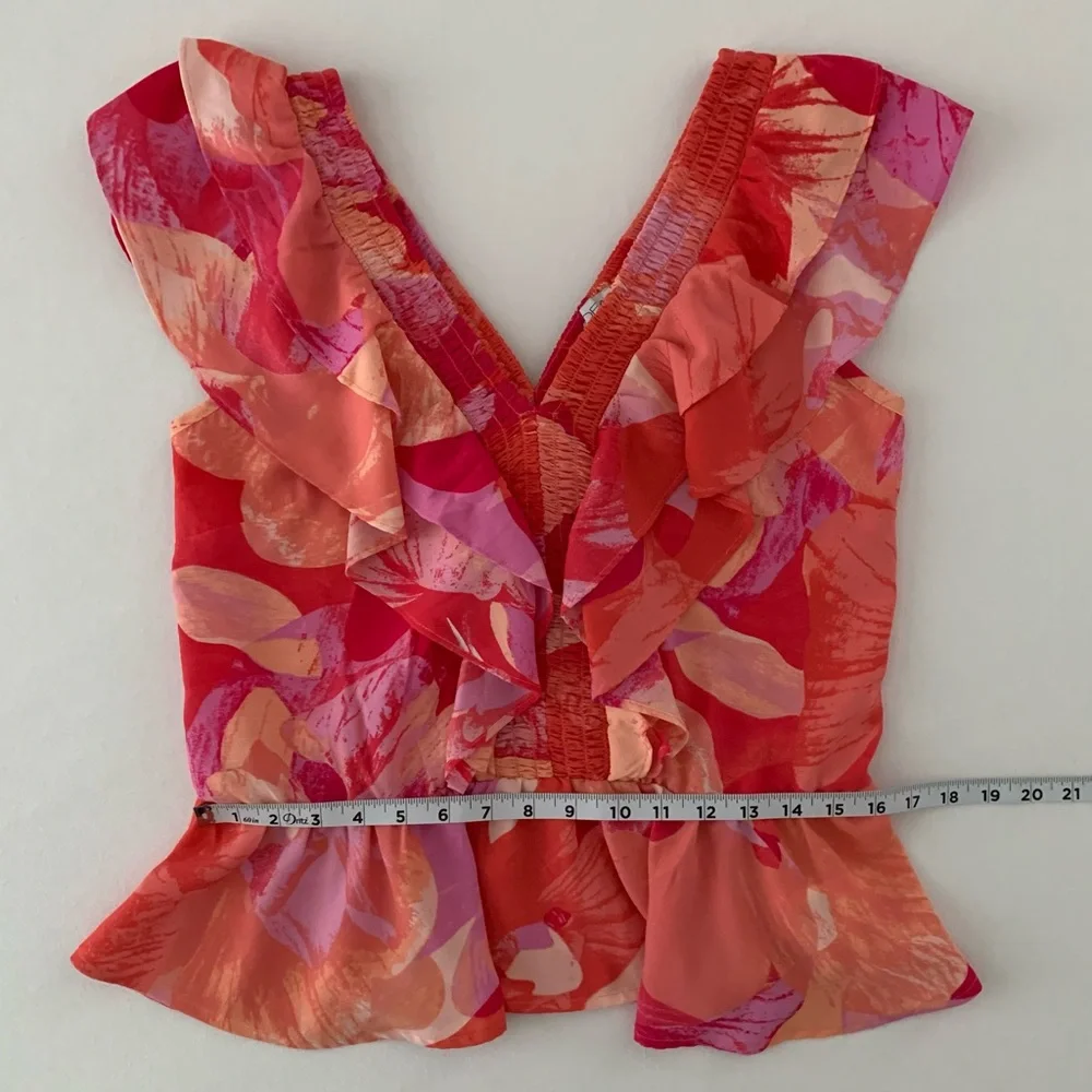 Sofia Smocked V-Neck Ruffle Top - Picture 10 of 12